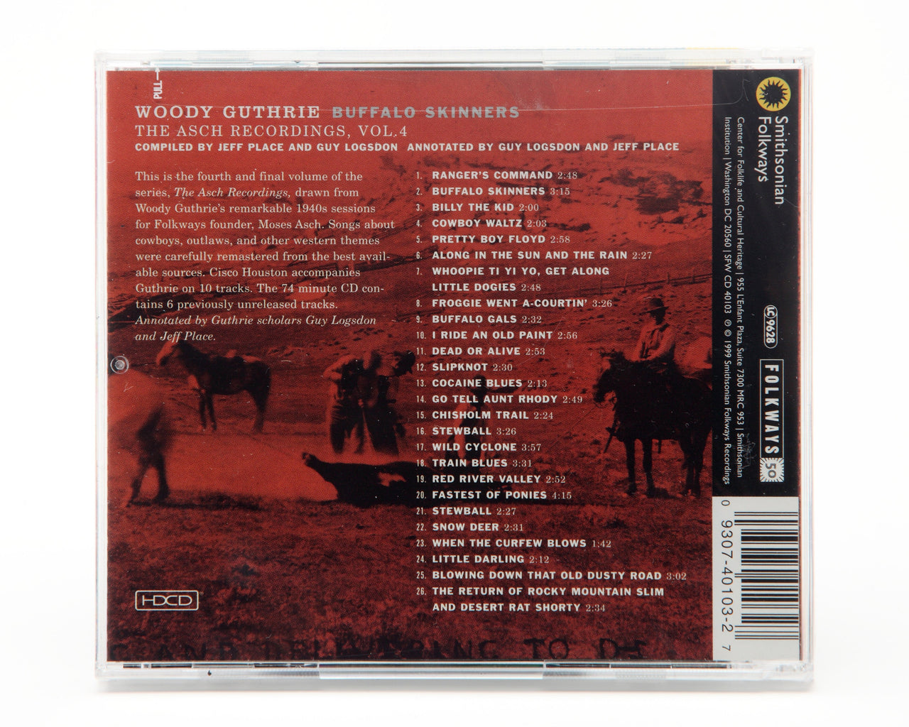 Buffalo Skinners: Asch Volume 4 CD - Back